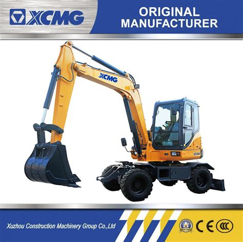 XCMG Official Xe60wb 6 Ton Mini Hydraulic Wheel Excavator